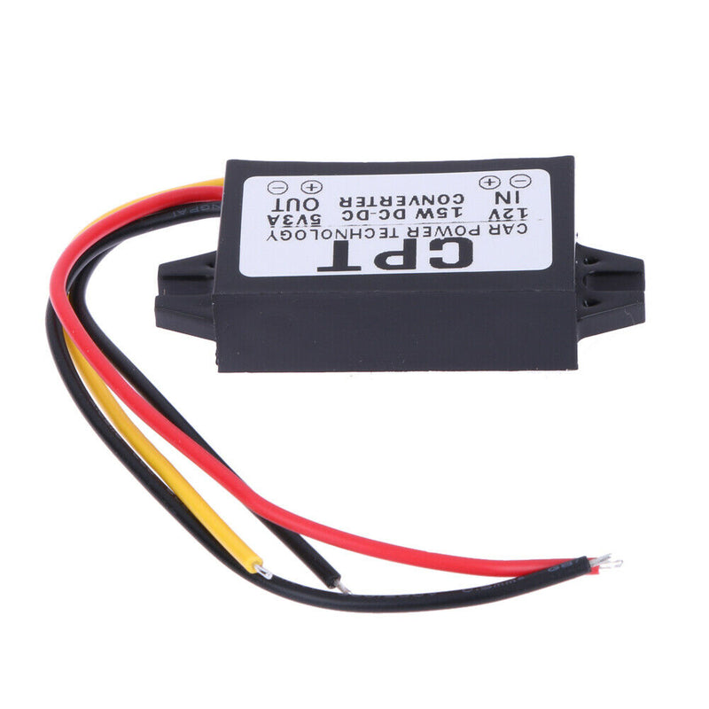 DC to DC Converter Regulator 12V to 5V 3A 15W Car LED Display Power Supply