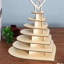 Wedding Decoration DIY Wooden Heart Chocolate Stand Storage Rack Display Ho M1V8