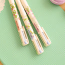 3x Retractable Ballpoint Pen 4 In 1 Black Blue Red Green Flower Multi Colour Pro