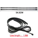 1Pc Car Interior 5050 SMD 30LEDs x 2 Soft RGB LED Strip Lights 12V RF Controller