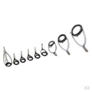 18pcs Stainless Steel Fishing Rod Guides Tip Repair Kit Eye Ring Tackle Tool