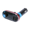 Wireless Bluetooth Car FM Transmitter USB Charger Music Player (Red)