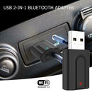 USB 2 in 1 Bluetooth Audio Transmitter Receiver AUX Wireless Adapter For TV/PC
