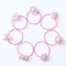20pcs Cartoon Cute Elastic Hair Bands Kids Girls Rubber Bands (Pink) A