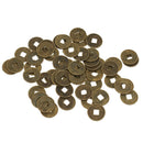 100 Lucky Coins 1.8/2.3cm Feng Shui Ching Money Coin for Fortune Prosperity