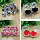 12x Clear Plastic Ring Brooch Jewelry Display Box Gift Storage Case Accessories