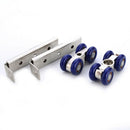 2Pcs Hardware Accessories 4 Wheel Sliding Door Wardrobe Pulley Wooden Door  R2Z5