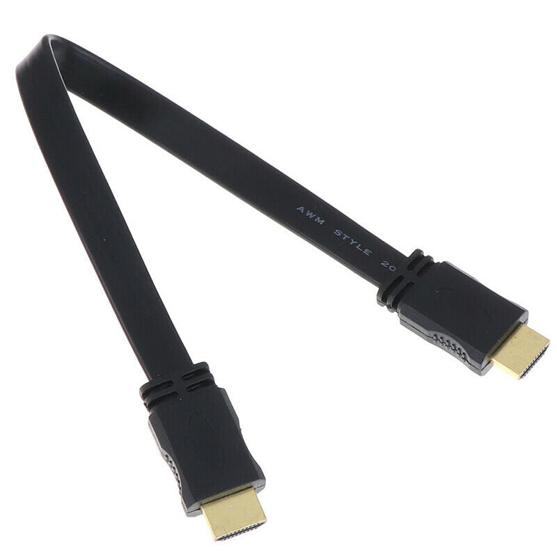 1 X 30cm HDMI Male to Male Plug Flat Cable Cord for Audio Video HDTV TV Gz  Fh