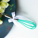Stainless Steel & Silicone Whisk Kitchen Utensils For Beating & Stirring