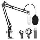 Adjustable Desktop Microphone Stand Suspension Boom Scissor Arm Stand Deskt