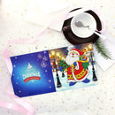 Christmas Cards 8 Packs 5D Diamond Painting Santa Greeting Holiday Card for Xmas