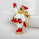 New Crystal Rhinestone Enamel Brooch Pin Wedding Party Christmas Gift A