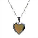 Mood Necklace Color Change Heart Pendant Photo Pictures Holder Openable