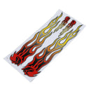 Red Yellow Flame Fire Style Decals Stickers Cover Stripes Body