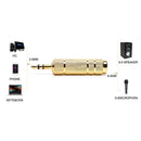 3.5mm Male To 6.35mm Female Stereo Audio Plug Headphone Jack Adapter Converte Bj