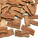 50PCs/pack Wood Buttons 2 Holes Flat Connector Handmade DIY Craft Findings