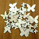 50 pcs Wooden Butterflies Shape Craft Embellishments Scrapbook Wood Arts Us S8M5