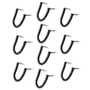 10Pcs RJ11 Male to Male Curley Telephone Extension Coil Cable Cord 2m Black