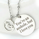 Personalized Engraved DIY Stainless Steel Custom Name Letters Pendanted Necklace