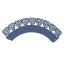 50 pcs Wedding Cupcake Wrappers(Navy blue) E5C9