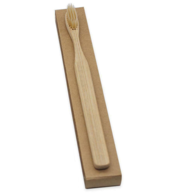 10pcs Environmental Soft Head Bamboo Oral Care Eco Toothbrush(Light Brown) A