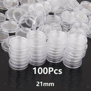 100x Round Commemorative Coin Display Capsules Case Collectible Box 21mm