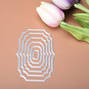 6pcs/set DIY Rectangle Metal Cutting Dies Stencil Scrapbook Paper Card Em Dxyc