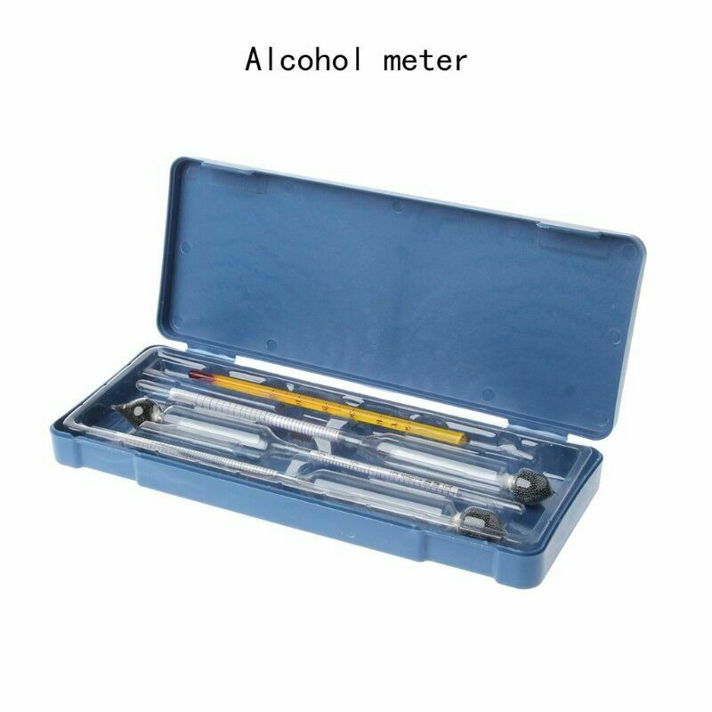 3pcs Hydrometer Alcohol Meter Vinometer Tester With one Thermometer Gadget Set