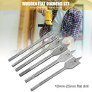 6pcs/set 10mm-25mm Wood Drilling Flat Drill Woodworking Spade Drill Bits