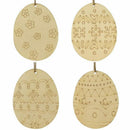 4 Pc Wooden Easter eggs Hanging Pendant Gift Shop Wall Door Decor Sign DIY