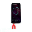 3.5mm Extension Earphone Audio Splitter 1 Male to 2 Female Adapter (Red)
