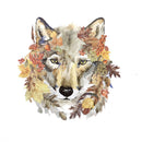 Wolf Irons on Stickers Leaves Patches DIY Washable Heat Transfer Applique DecoJR