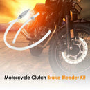 Motorcycle Brake Clutch Bleeder Hose One Way Valve Tube Bleeding Tool Kit