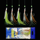 5pcs Fishing Lures Flasher Rigs Fish Skin Bait Catching New Fishing Rigs T4E2