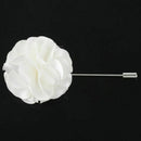 Men's Suit Boutonniere Lapel Pin Flower Brooch (White) H3D2