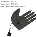 1X Five-finger Gloves USB Electric Heating Pads Three-speed Switch Heating Sheet