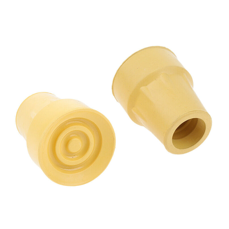2 Pieces Anti-skid Crutch Ferrules Rubber Ends Cane  Tips 22mm