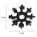 18 In 1 Stainless Steel Snowflake Multi tool Keychain Hand Tool Black
