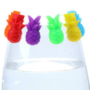 6PCS Silicone Wine Glass Marker pineapple Design Drink Charms Label Mark3C