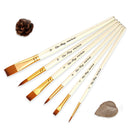 6Pcs Round Point Tip Paint Brush Set Nylon Artist Artist Painiting Brushes