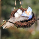 Bird Nest Set Easter Simulation Rattan Big Round Garden Props Window Display