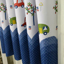 Cartoon Car Print Blackout Curtains Window Blinds Drapes Purdah Home Decor