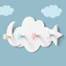 Star Moon Cloud Shape Nail Free 4 Hooks Moisture Multi Functional Hooks Han BX