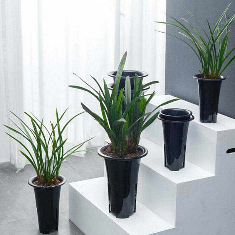 3x Plastic Plant Pots Garden Flower Pots Planters Indoor Outdoor Floral Planter
