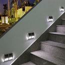 2pcs Waterproof 4 LED Solar Power Wall Lamps Garden Yard Fence Path Night Lights