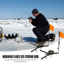 2pcs Outdoor Winter Ice Fishing Rod Flags Tip-Up Fishing Tackle Orange