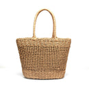 Casual Simple And Generous No Decorative Plain Color Net Hollow Textured Wo