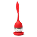 Tea Infuser with Cover Strainer Stainless steel sheet-red