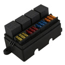 12 Way Blade Fuse Holder Box with Spade Terminals and Fuse 4PCS 4Pin 12V 40 F8T2