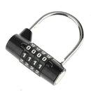 4 Digit Combination Travel Suitcase Luggage Bag Lock Padlock Black